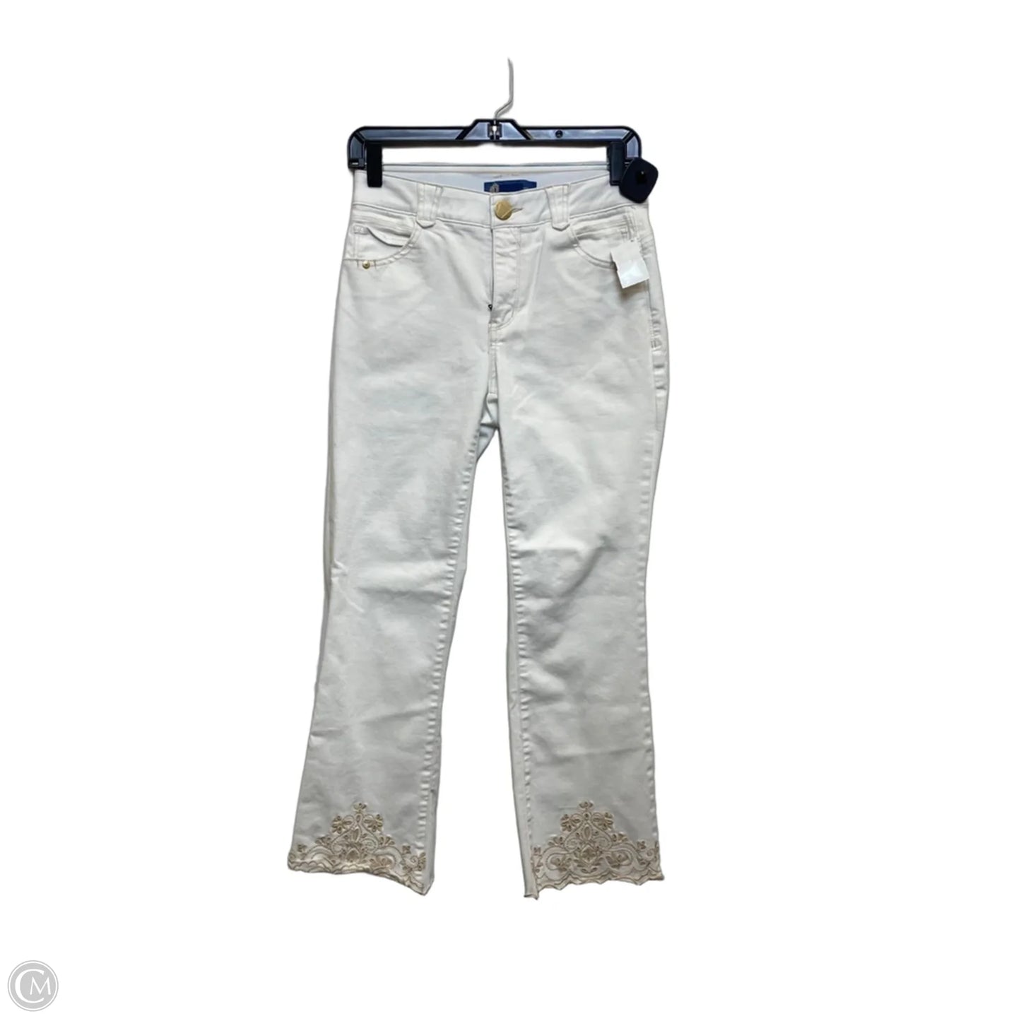 Jeans Straight By Democracy In Cream, Size: 2