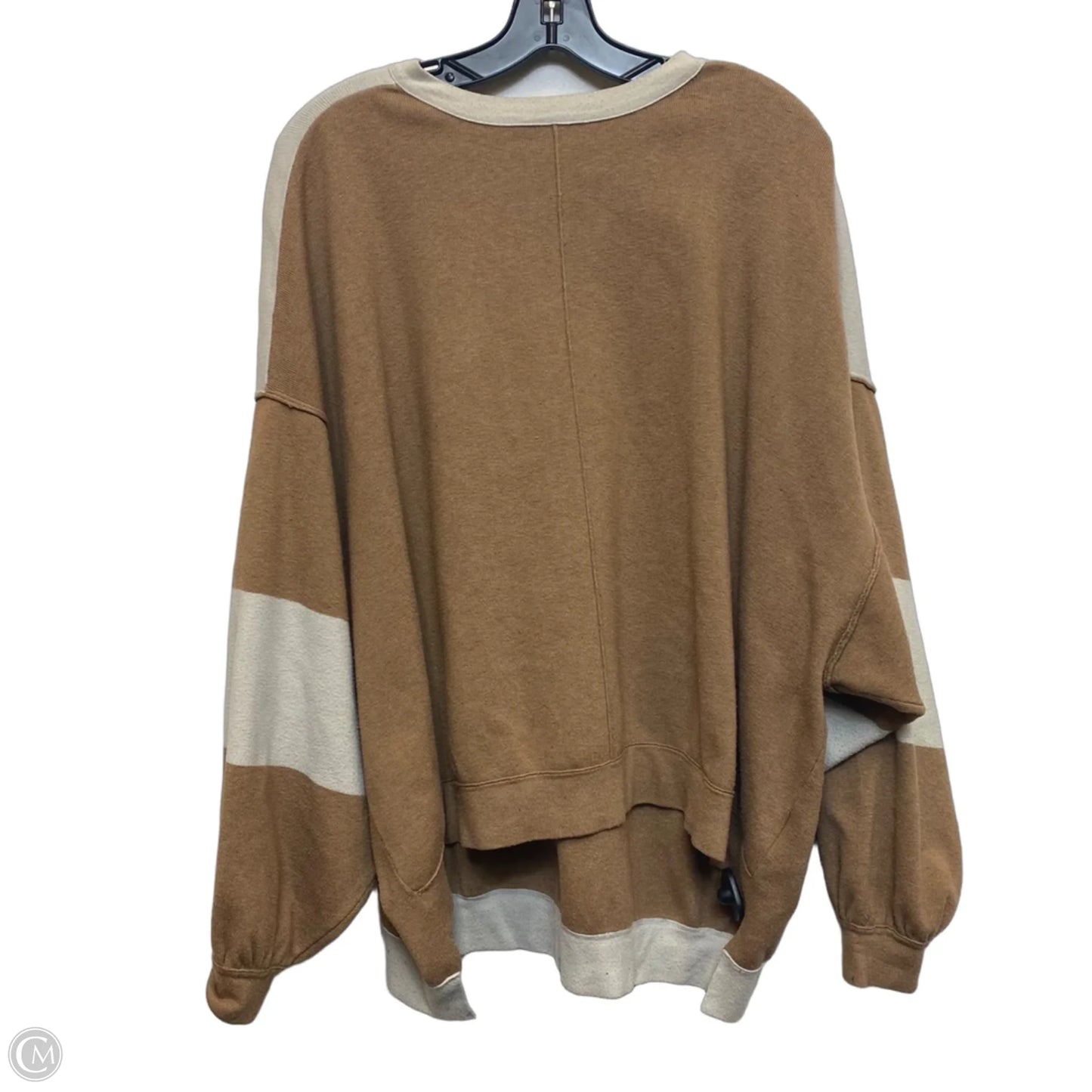 Sweatshirt Crewneck By Free People In Tan, Size: Xs