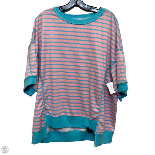 Top Short Sleeve By Cmf In Blue, Size: L
