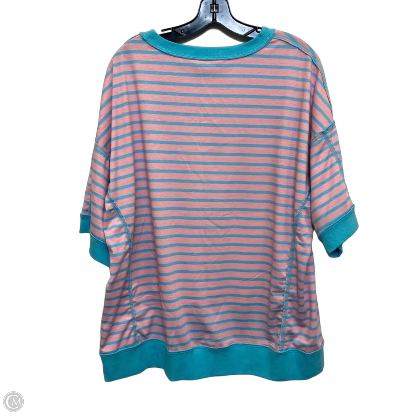 Top Short Sleeve By Cmf In Blue, Size: L
