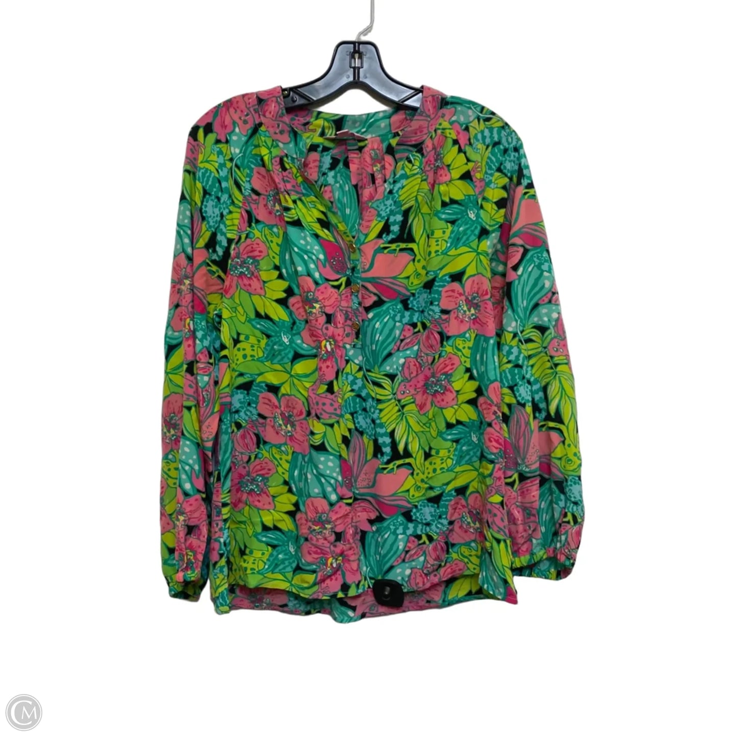 Top Long Sleeve Designer By Lilly Pulitzer In Green, Size: M