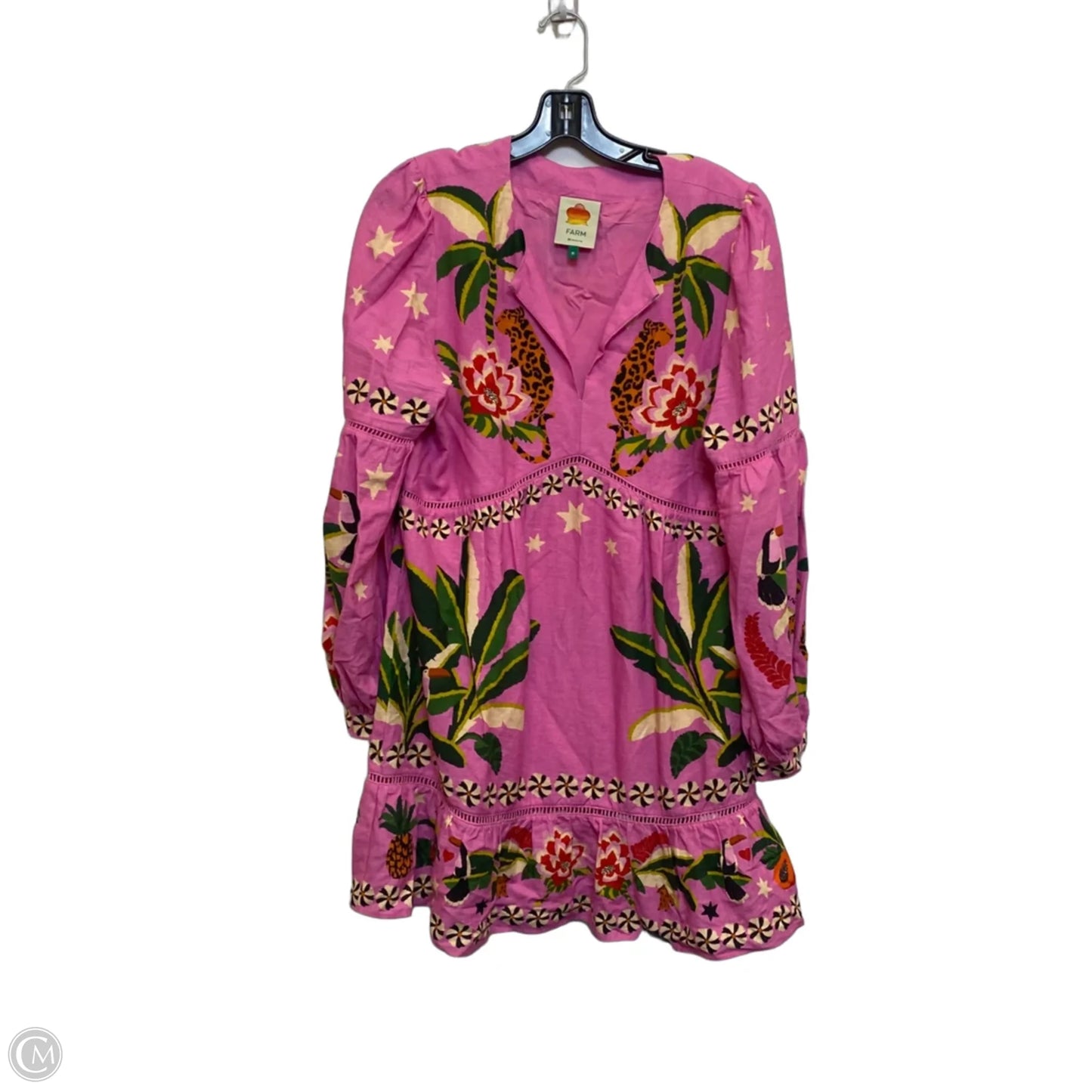 Dress Designer By Farm Rio In Pink, Size: M