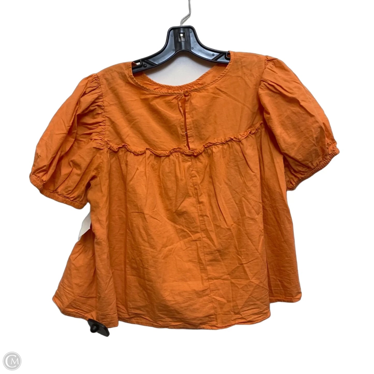 Top Short Sleeve By Cmf In Orange, Size: L