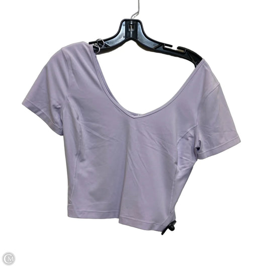 Athletic Top Short Sleeve Designer By Lululemon In Purple, Size: M