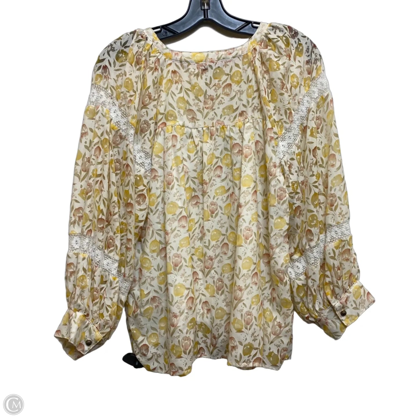 Top Long Sleeve By Fate In Yellow, Size: M