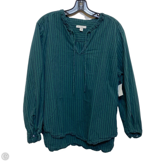 Top Long Sleeve By Free Assembly In Green, Size: Xxl