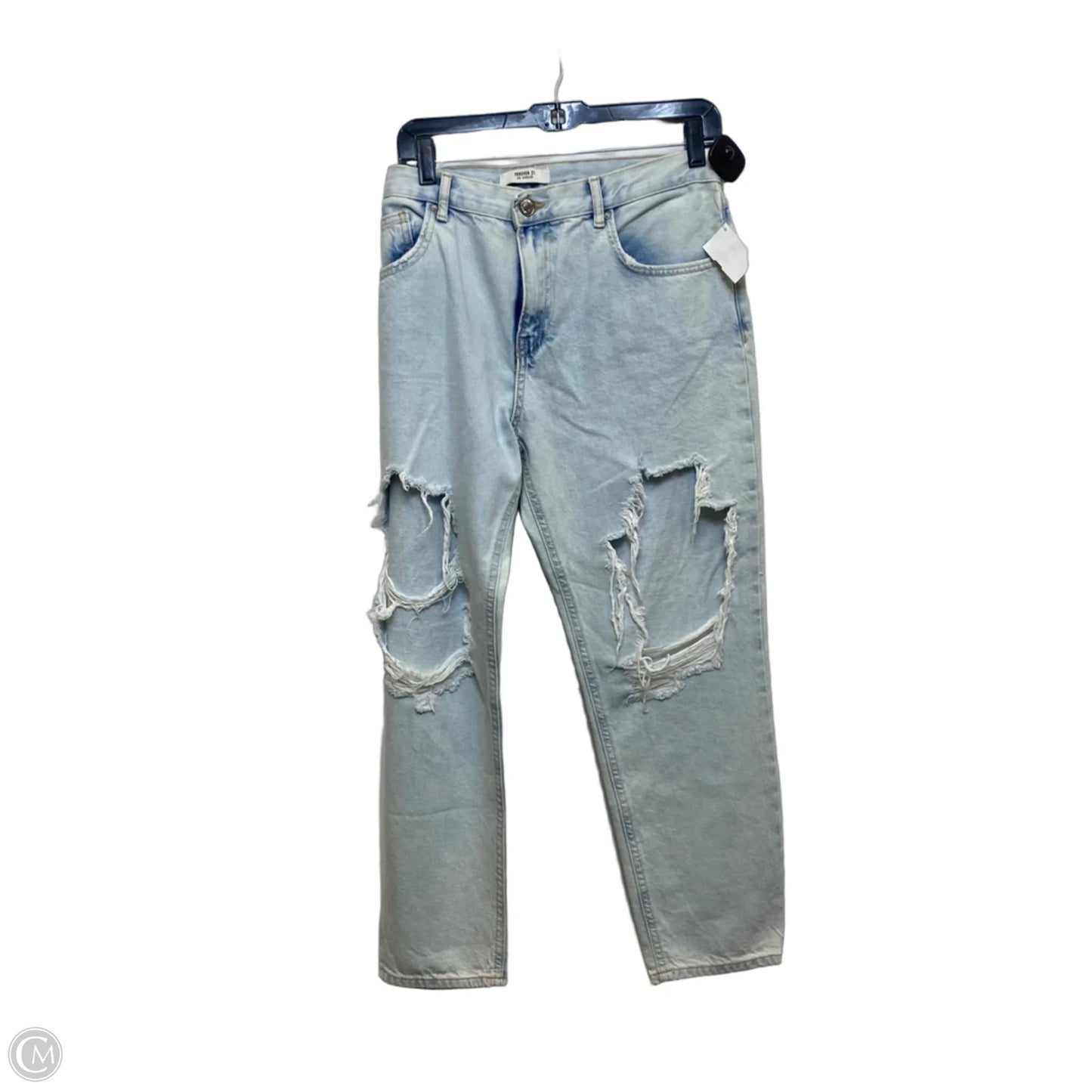Jeans Skinny By Forever 21 In Blue, Size: 10