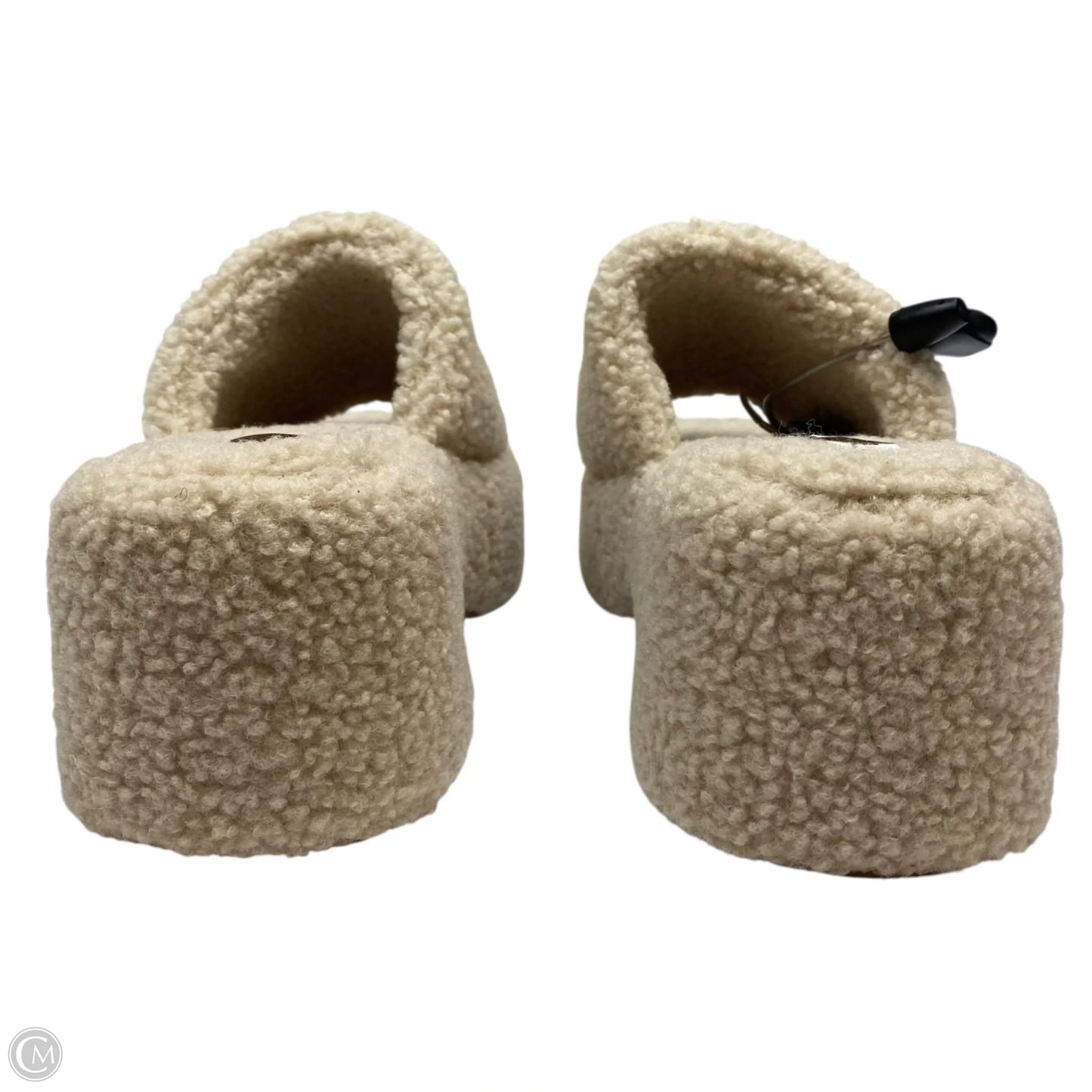 Sandals Heels Platform By Top Moda In Cream, Size: 10