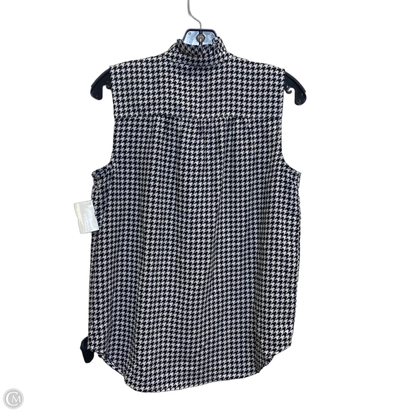 Top Sleeveless By Ann Taylor In Black & White, Size: S