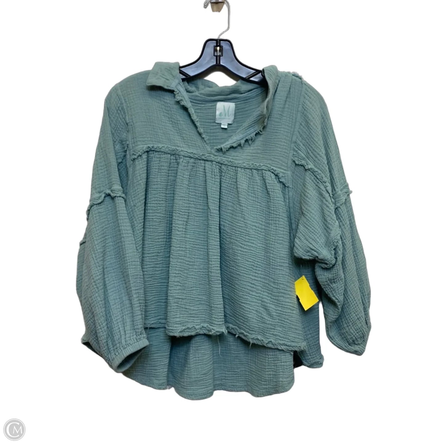 Top Long Sleeve By Shopthemint In Green, Size: S