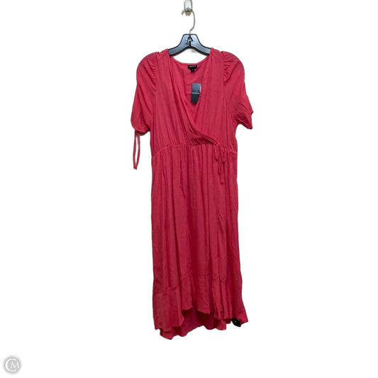 Dress Casual Midi By Torrid In Pink, Size: L