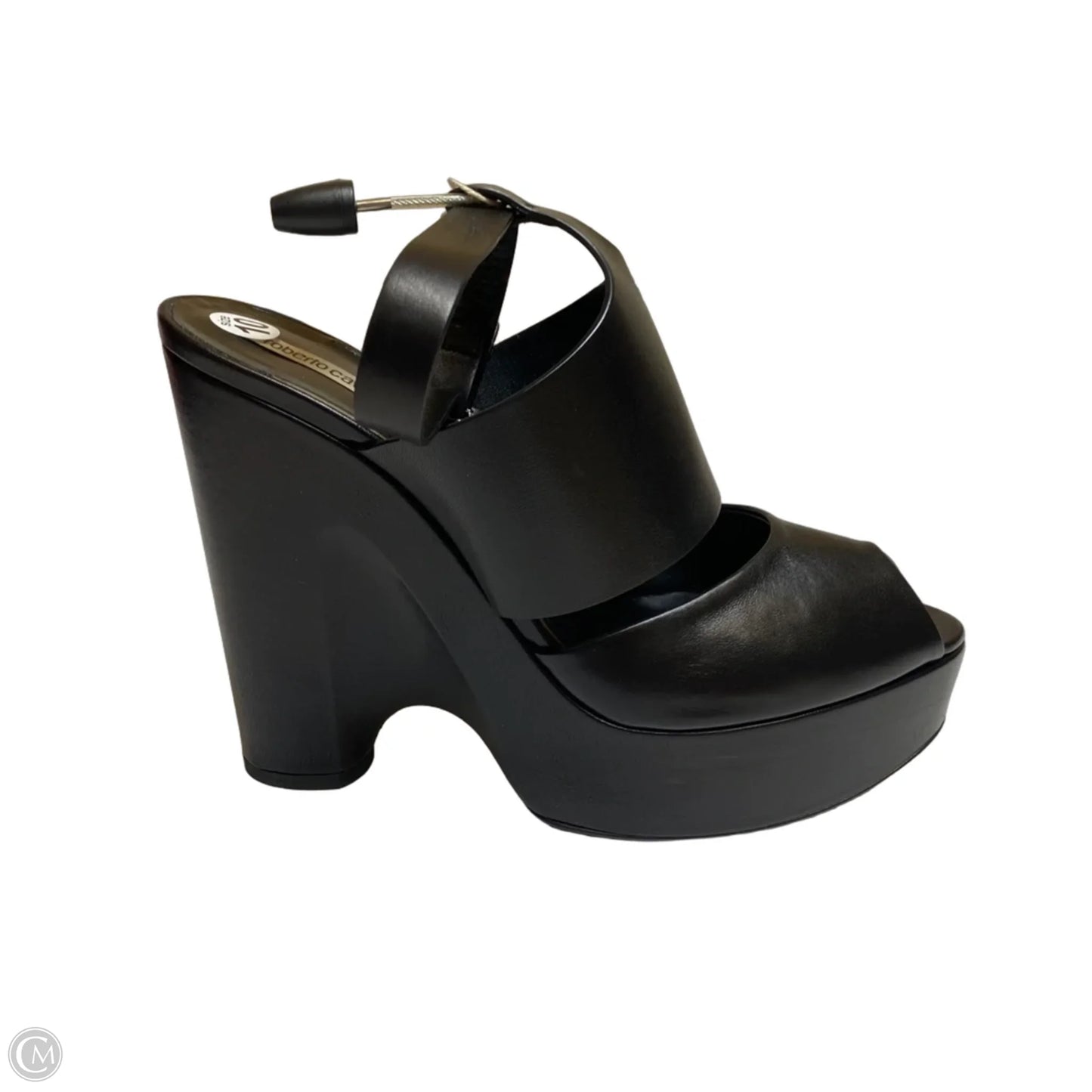 Sandals Designer By Roberto Cavalli In Black, Size: 10