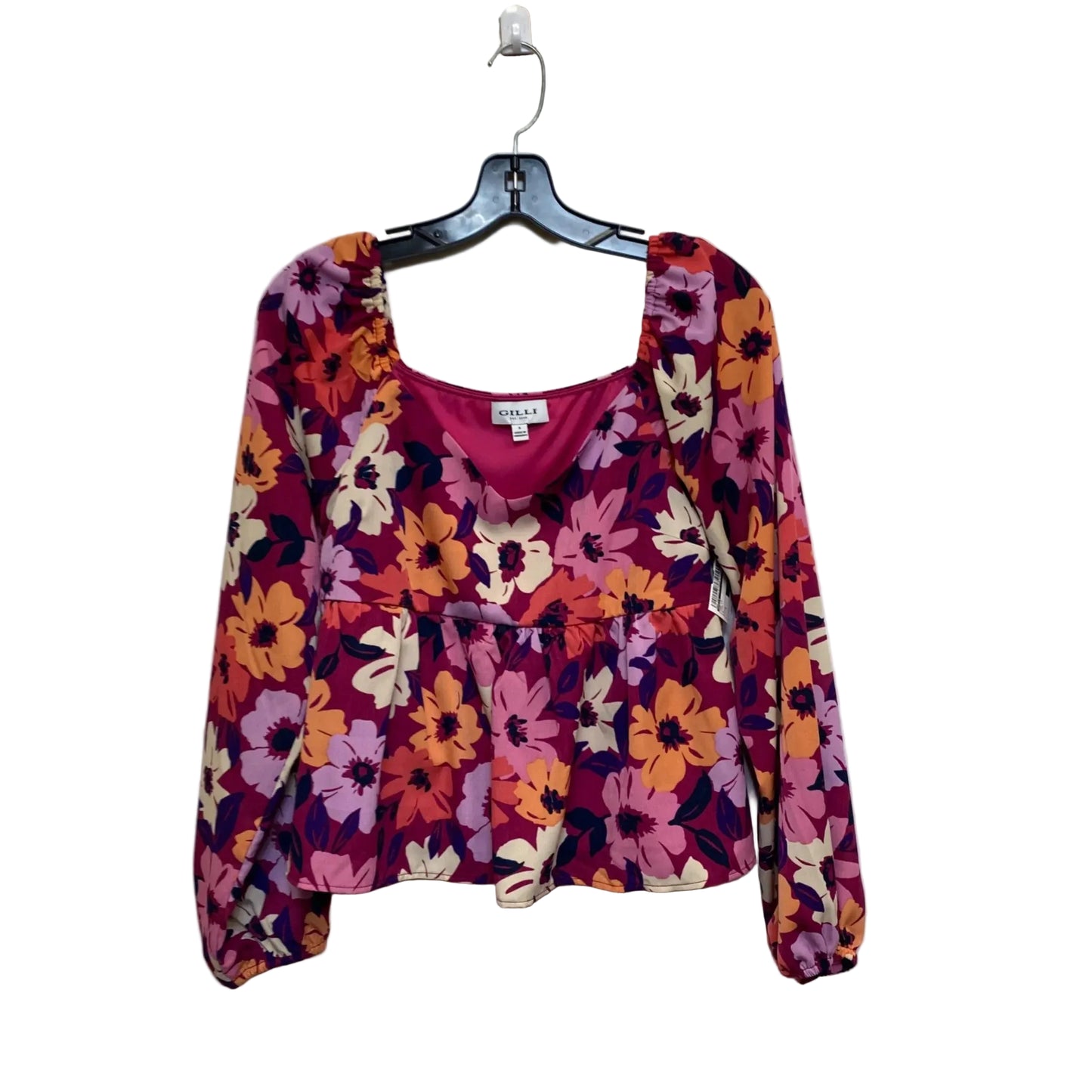 Top Long Sleeve By Gilli In Pink, Size: S