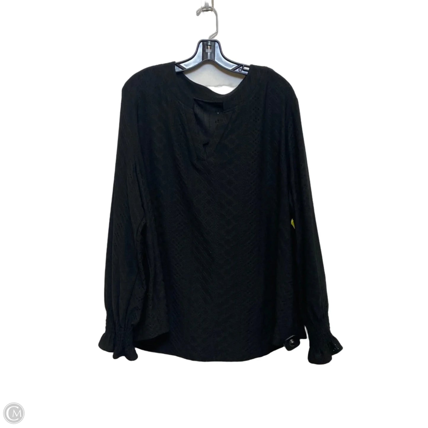 Top Long Sleeve By Clothes Mentor In Black, Size: 3x
