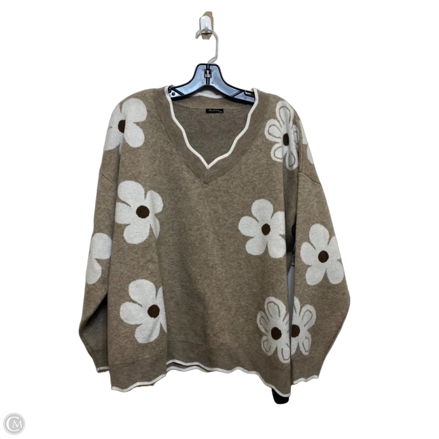 Sweater By Arolina In Tan, Size: Xxl