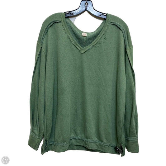 Top Long Sleeve By Like Love In Green, Size: 1x