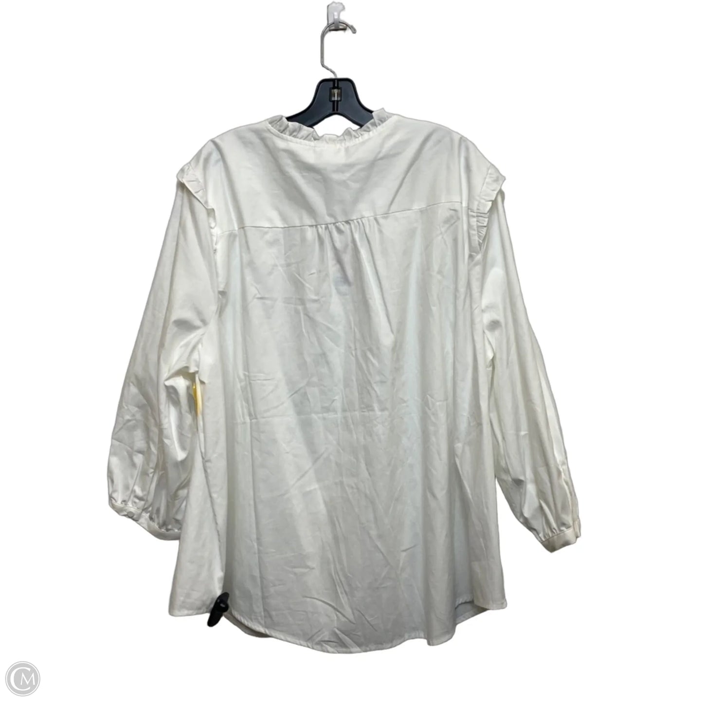 Top Long Sleeve By Lc Lauren Conrad In White, Size: 3x