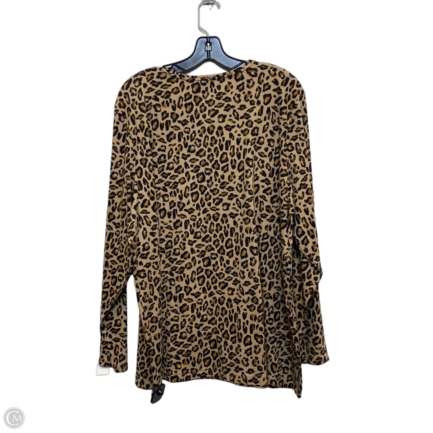 Top Long Sleeve By Croft And Barrow In Animal Print, Size: 3x