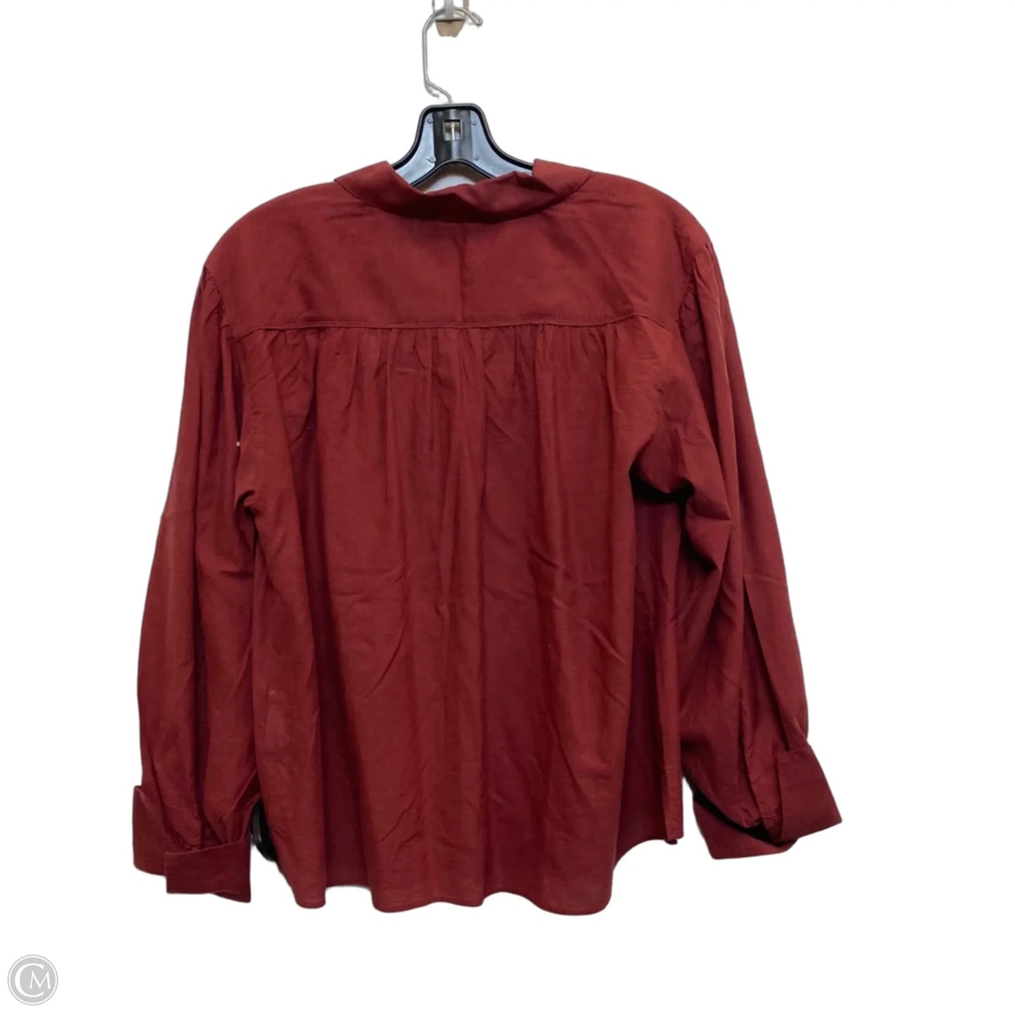 Top Long Sleeve By Madewell In Red, Size: M