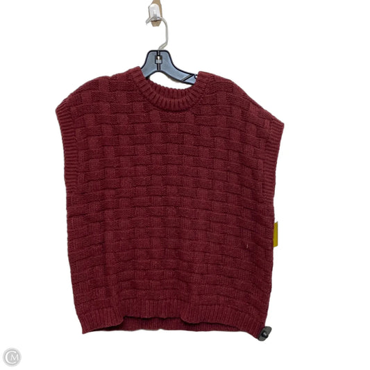 Vest Sweater By Betseys Boutique Shop In Red, Size: M