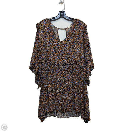 Tunic 3/4 Sleeve By Easel In Multi-colored, Size: 1x