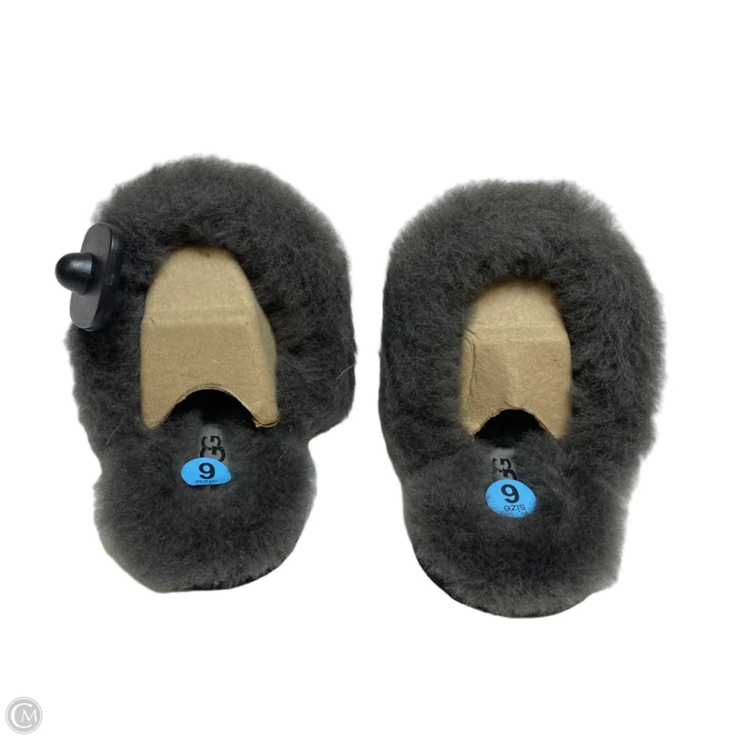 Slippers Designer By Ugg In Black, Size: 6
