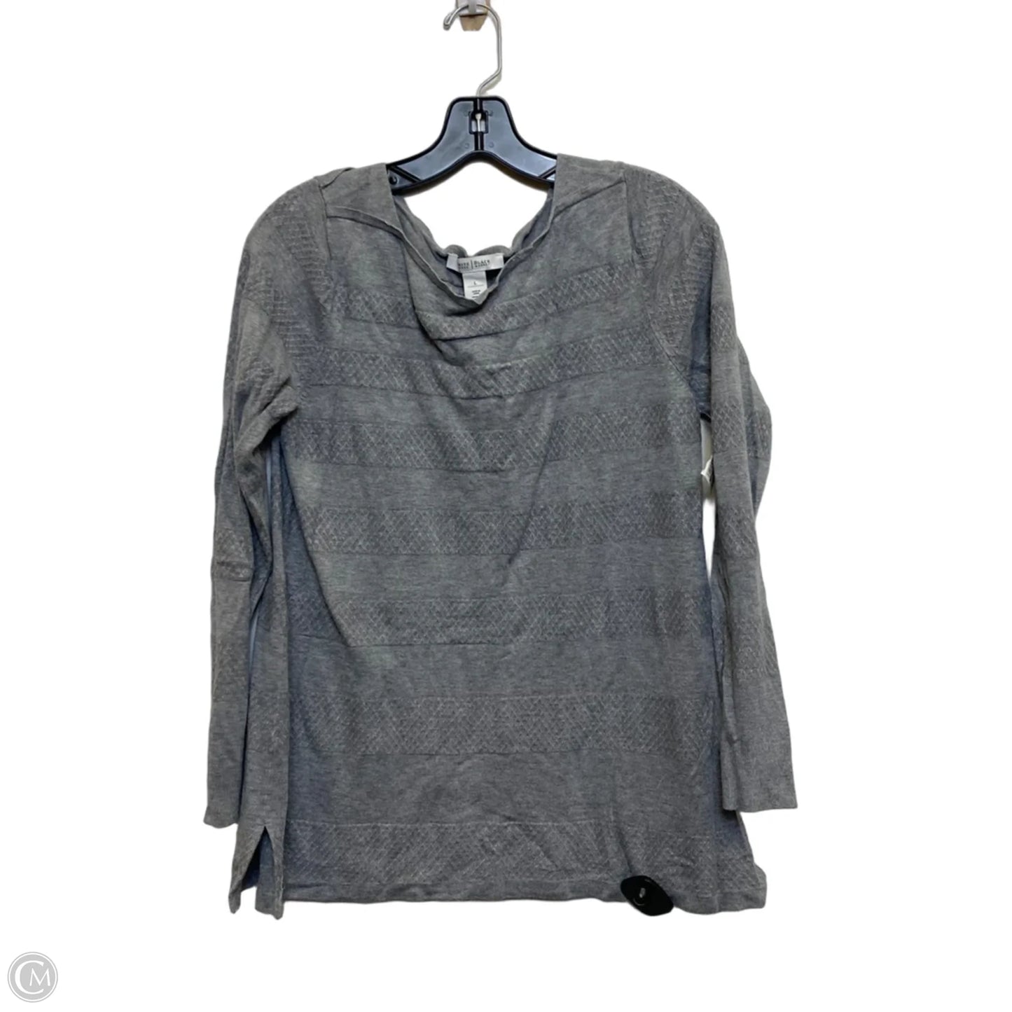 Top Long Sleeve By White House Black Market In Grey, Size: L
