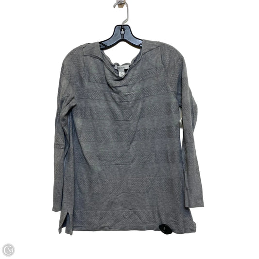 Top Long Sleeve By White House Black Market In Grey, Size: L