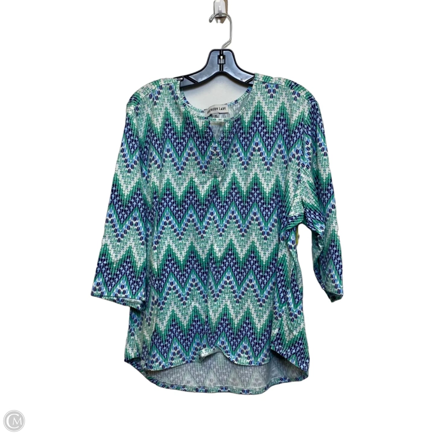 Top Long Sleeve By Southern Lady In Green, Size: 1x
