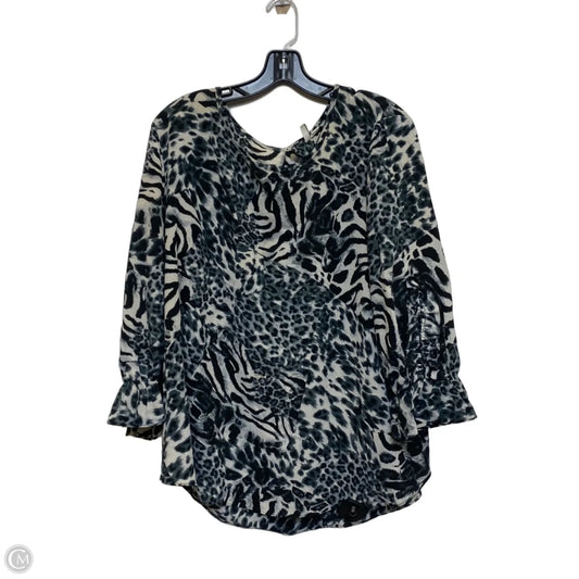 Top Long Sleeve By Cato In Black, Size: 1x
