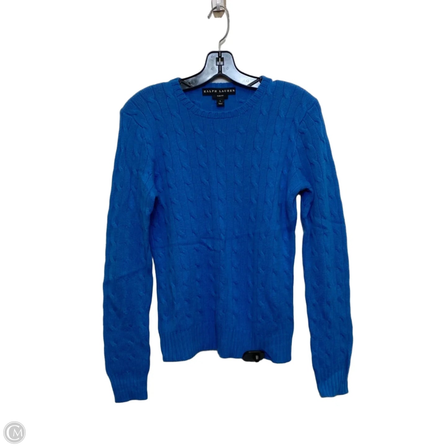Top Long Sleeve By Ralph Lauren In Blue, Size: L