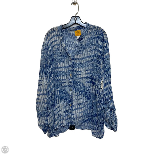 Top Long Sleeve By Ruby Rd In Blue, Size: 3x