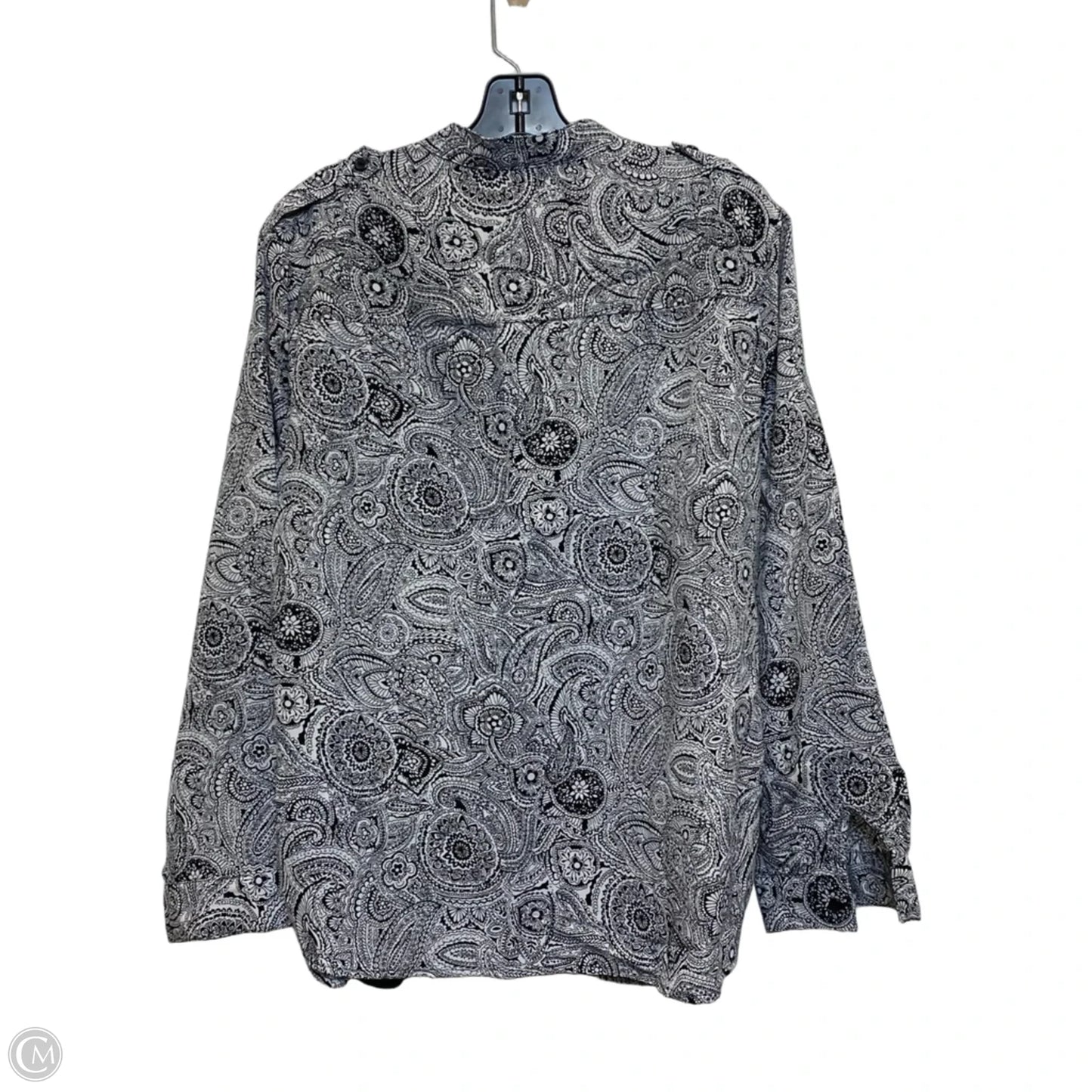 Top Long Sleeve By Kim Rogers In Black, Size: 1x