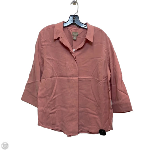 Top Long Sleeve By Chicos In Pink, Size: L