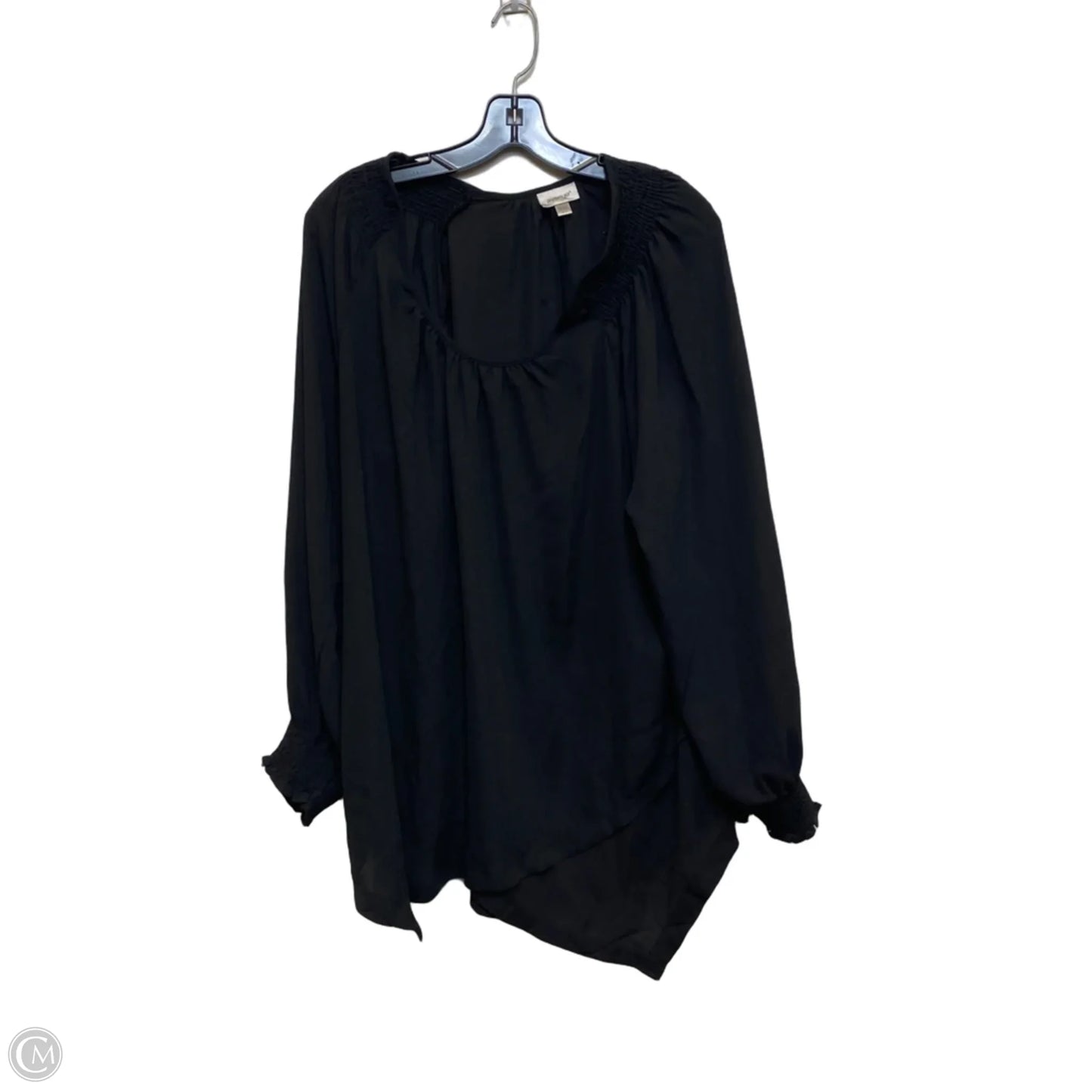Top Long Sleeve By Avenue In Black, Size: 1x