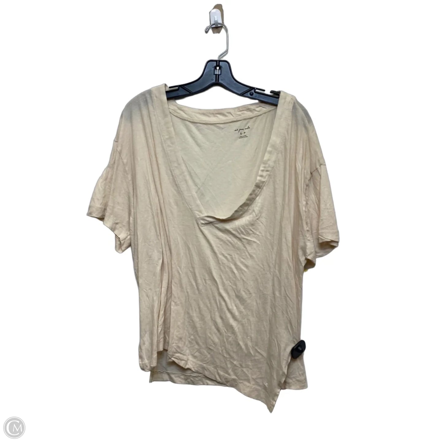 Top Short Sleeve By Out From Under In Cream, Size: S