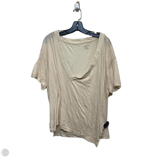 Top Short Sleeve By Out From Under In Cream, Size: S