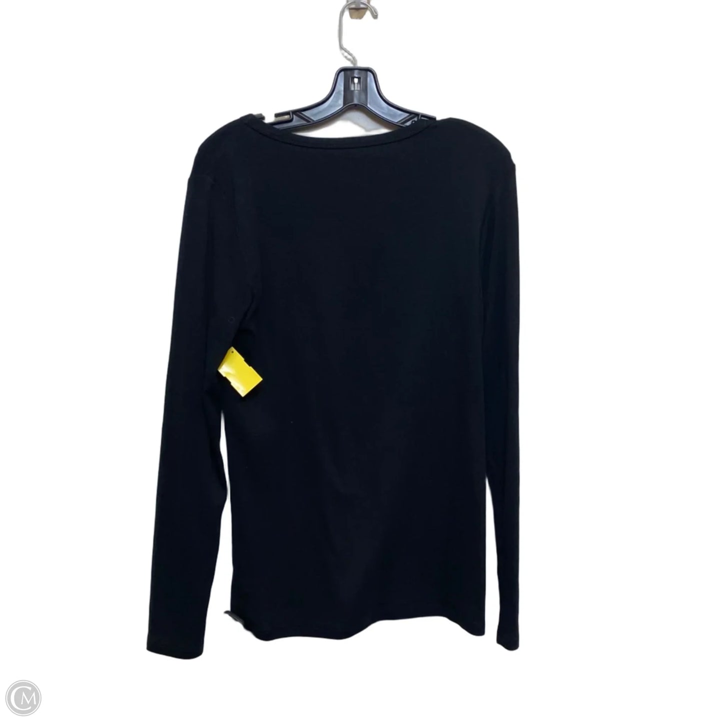 Top Long Sleeve Basic By Gap In Black, Size: L