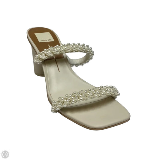 Sandals Heels Block By Dolce Vita In Cream, Size: 9