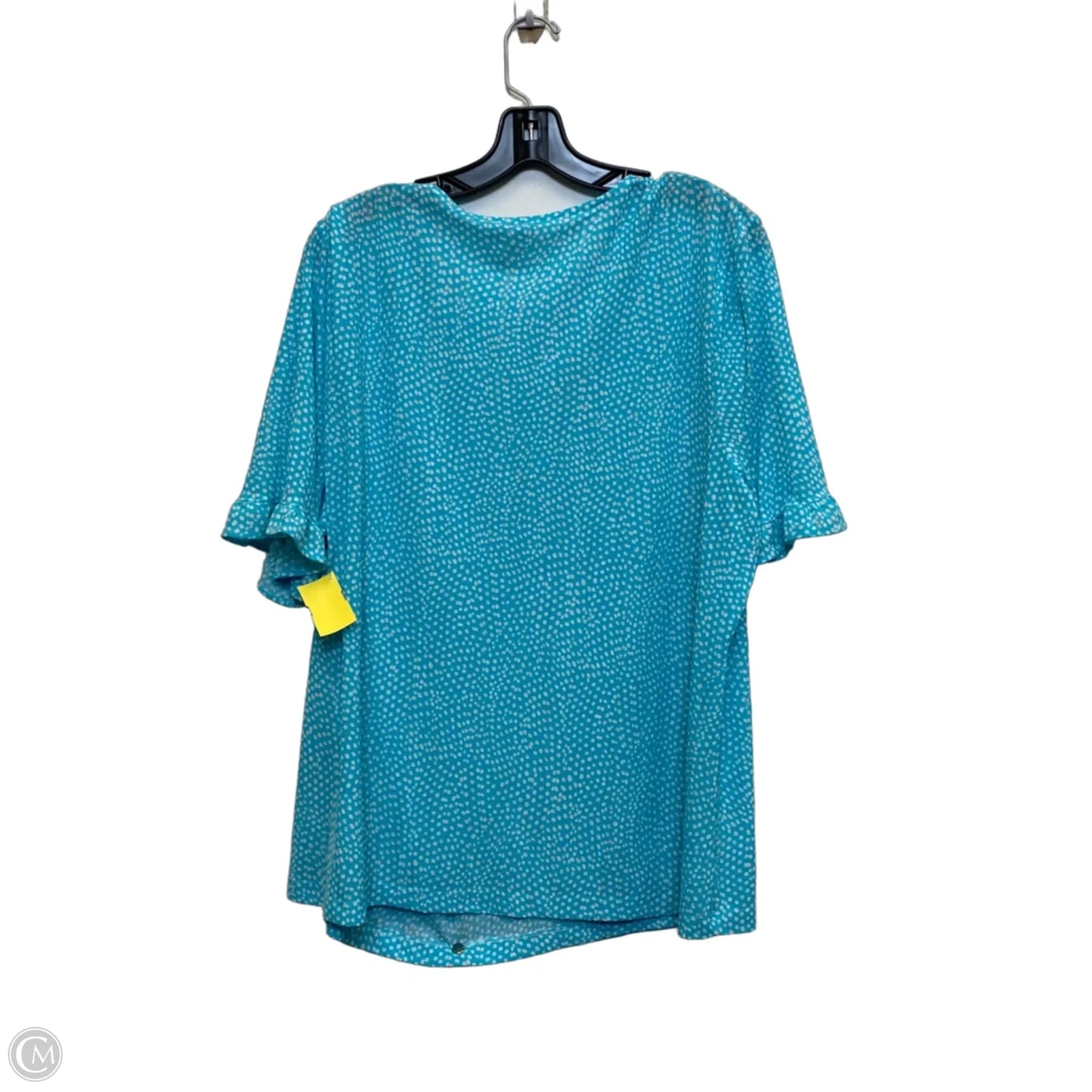 Top Short Sleeve By Never Forty Two In Blue, Size: Xxl