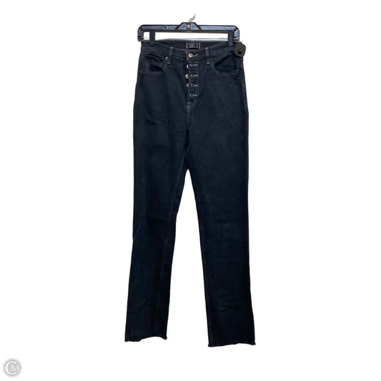 Jeans Straight By Abercrombie And Fitch In Black Denim, Size: 6l