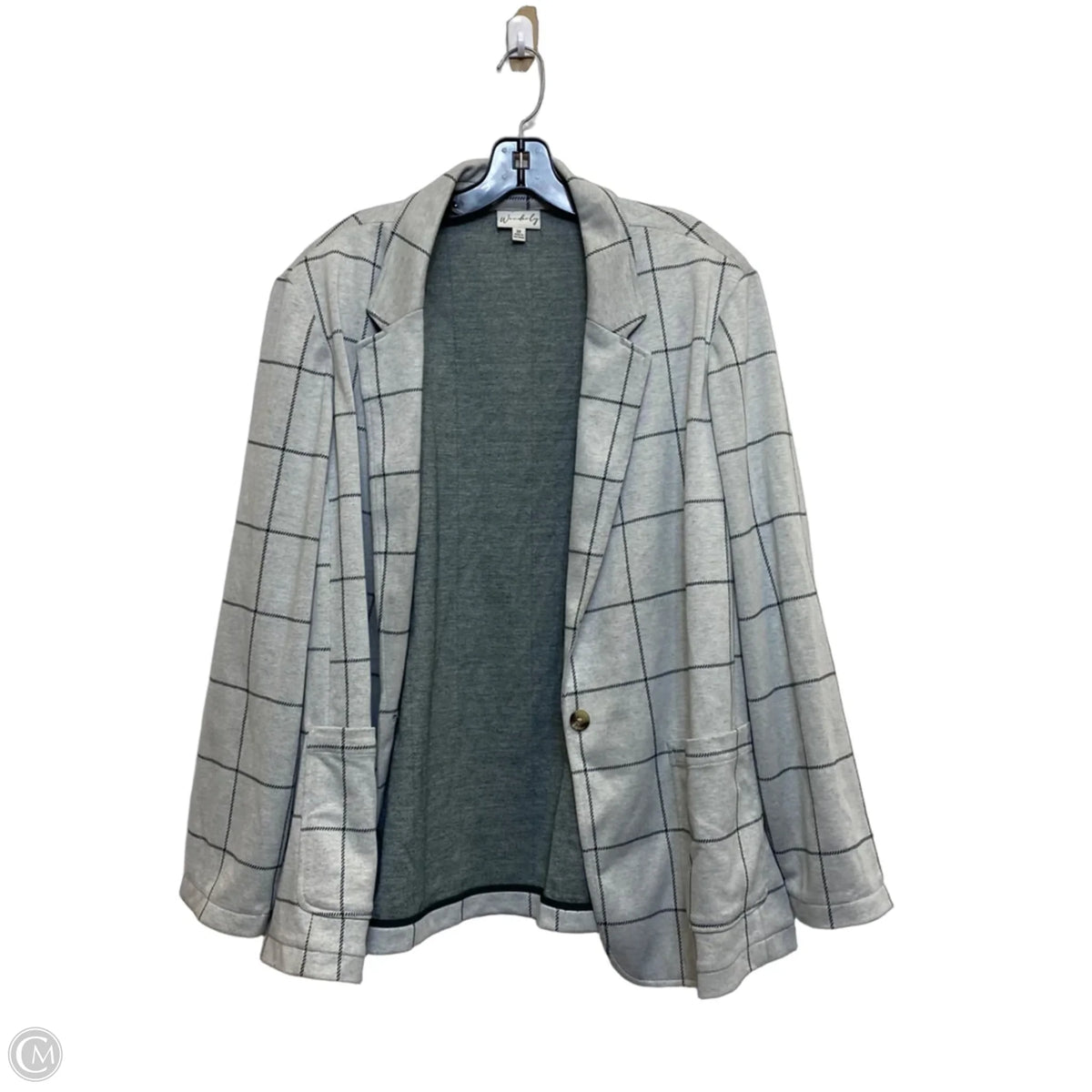 Blazer By Wonderly In Grey, Size: 3x