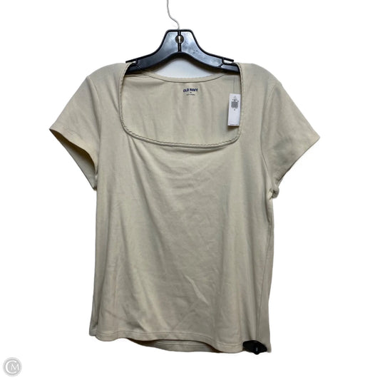 Top Short Sleeve By Old Navy In Cream, Size: Xl