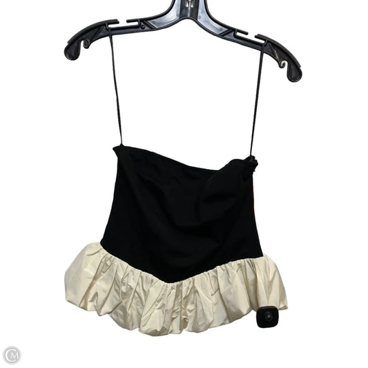 Top Sleeveless By Vestique In Black & Cream, Size: S