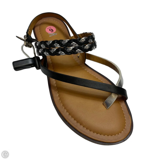 Sandals Flats By C & M In Black & Brown, Size: 9