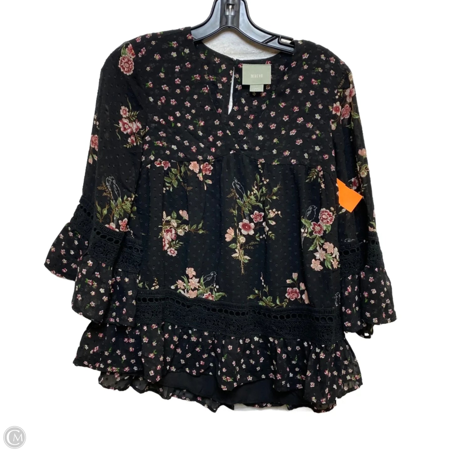 Top 3/4 Sleeve By Maeve In Black, Size: Xs
