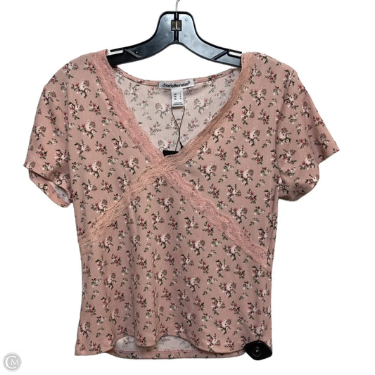 Top Short Sleeve By Charlotte Russe In Pink, Size: L