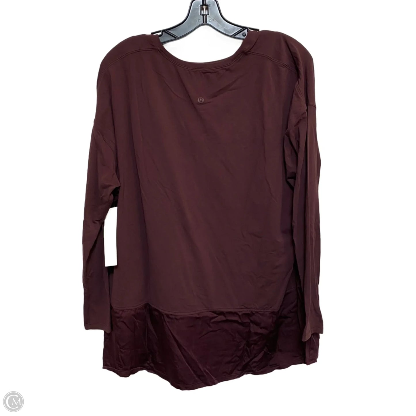 Athletic Top Long Sleeve Crewneck By Lululemon In Maroon, Size: M