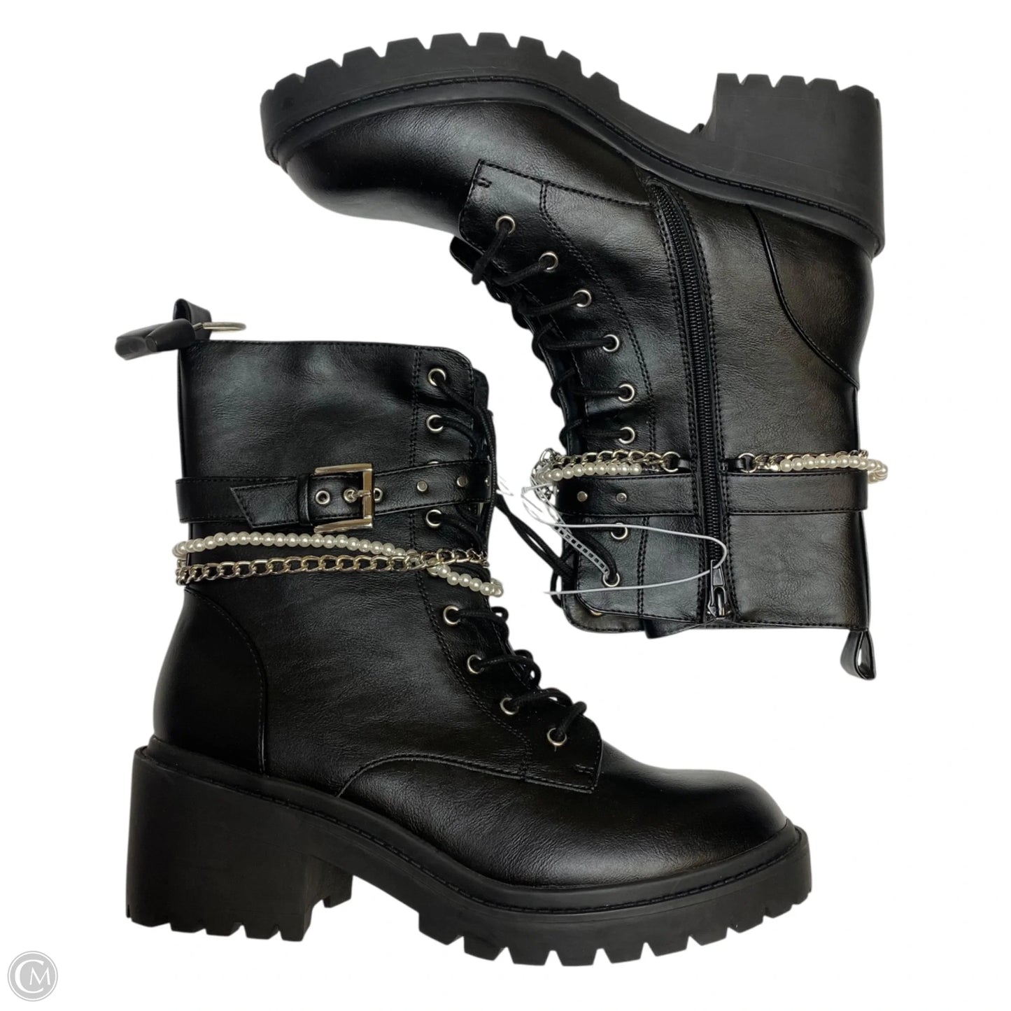Boots Combat By Jelly Pop In Black, Size: 11