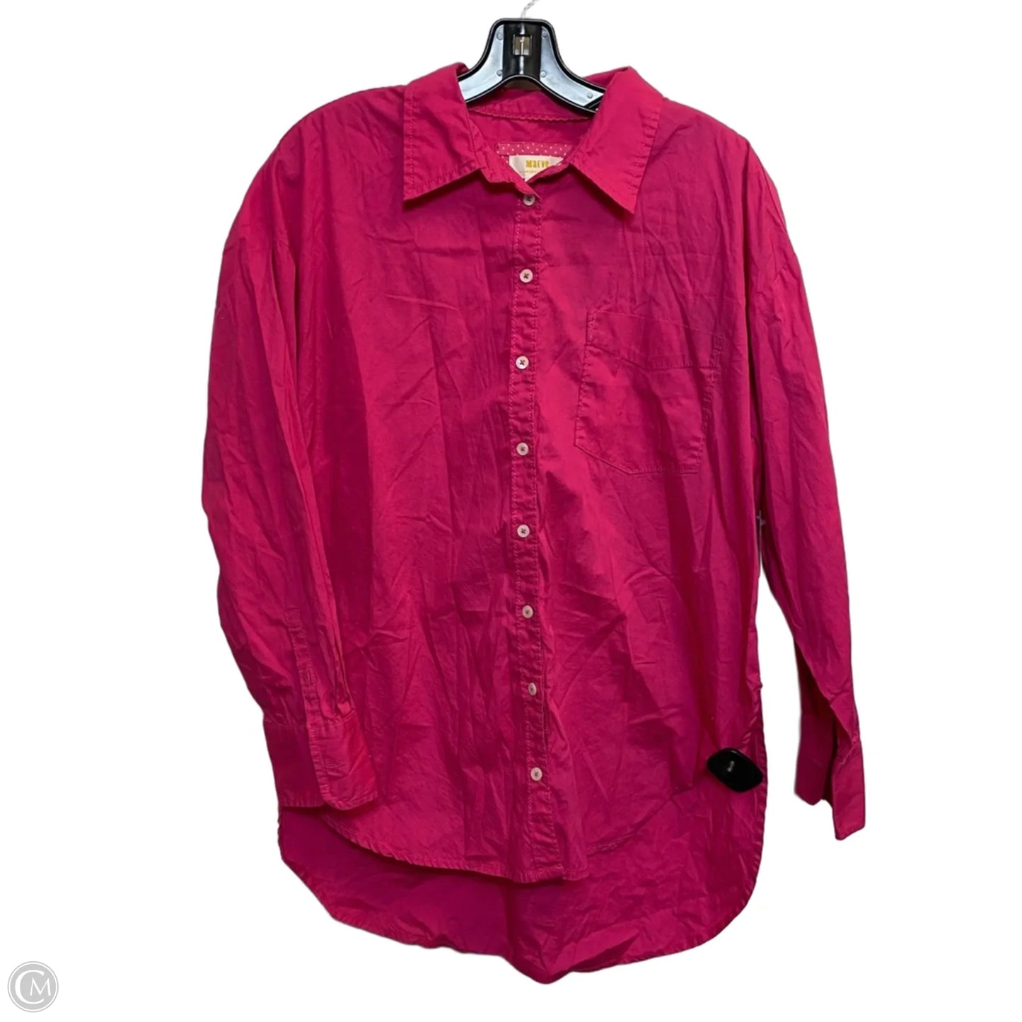 Top Long Sleeve By Maeve In Pink, Size: M